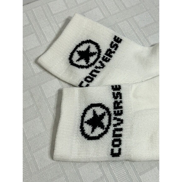 Vtg. NEW NOS SOYAD Converse Socks 10-11-12-13 Men White Black All-Star tube shoe - Picture 2 of 9